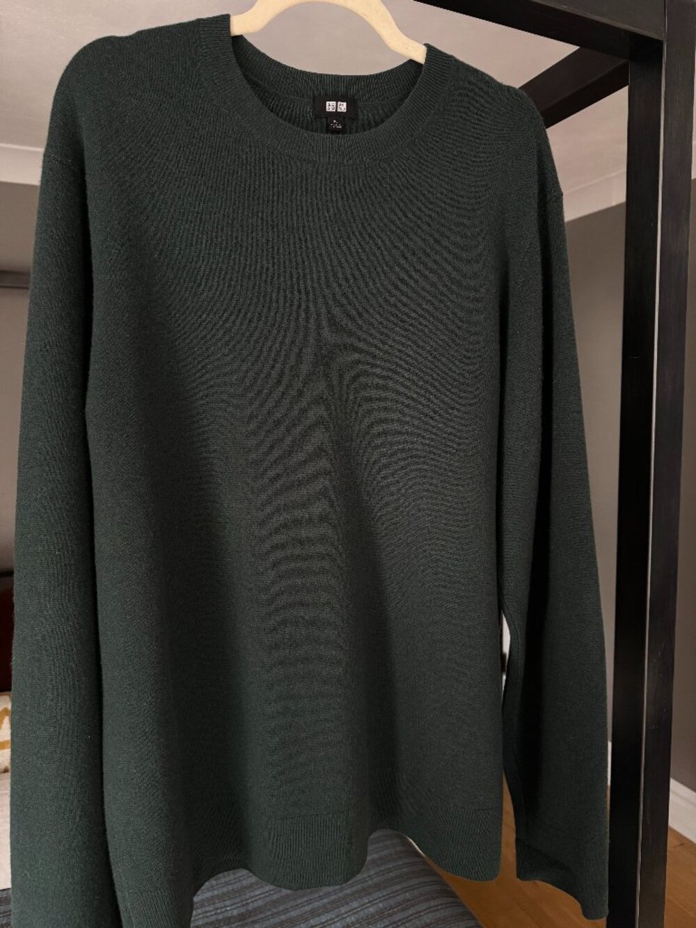 Men's Green Cashmere Sweater - XL